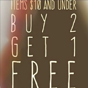 Buy two $10 or under items and get one free! 🤗